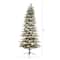 8ft. Pre-Lit Flocked North Carolina Fir Artificial Christmas Tree with Warm White LED Lights